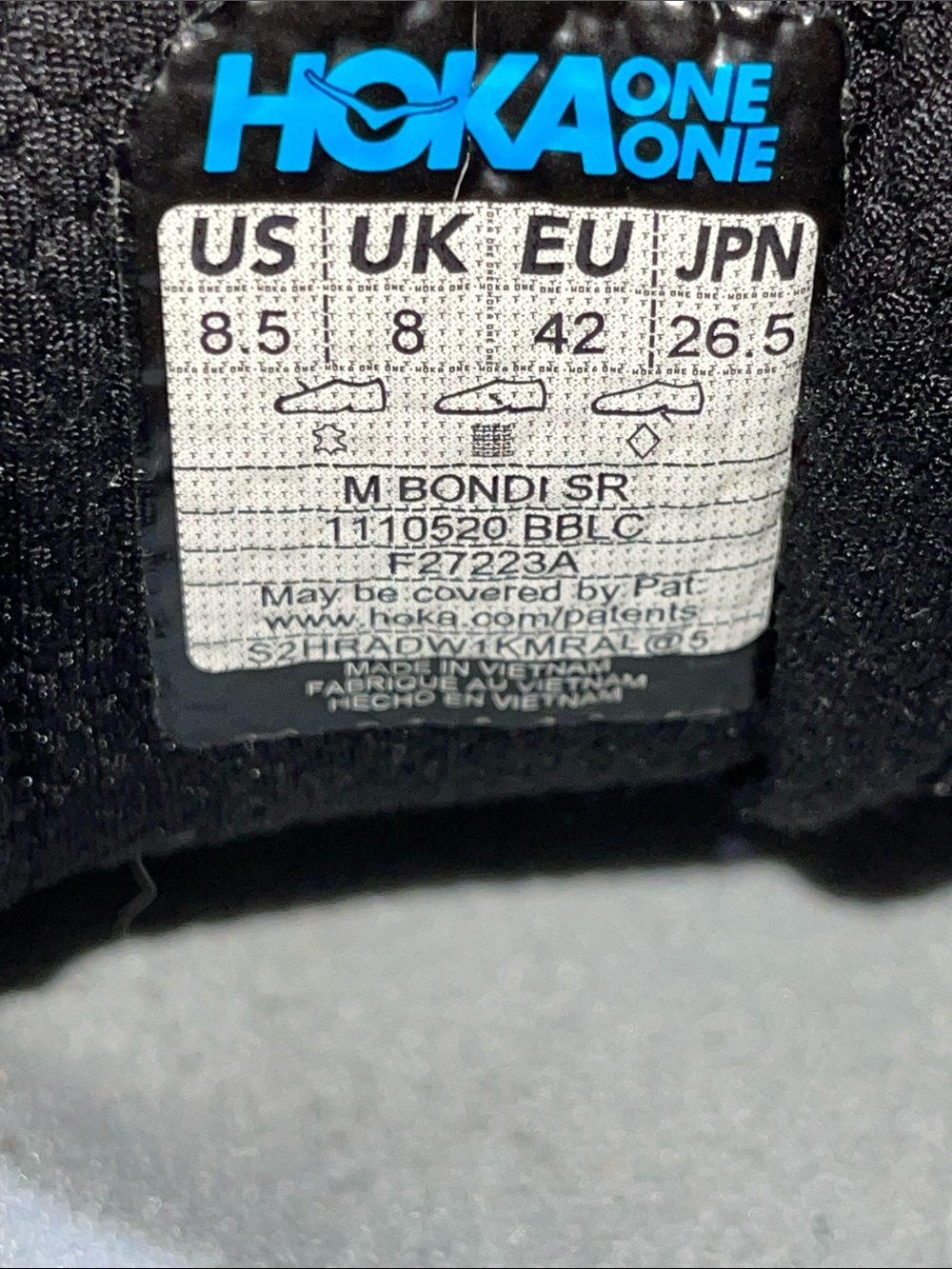 Hoka Bondi SR Men's Black Athletic Sneakers - Casual Comfort - Picture 11 of 11